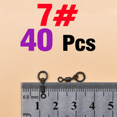 MNFT 40vnt. Greitai keičiamas lankstus žiedas, besisukantis įrenginys terminalo reikmenų karpių žvejybos reikmenys