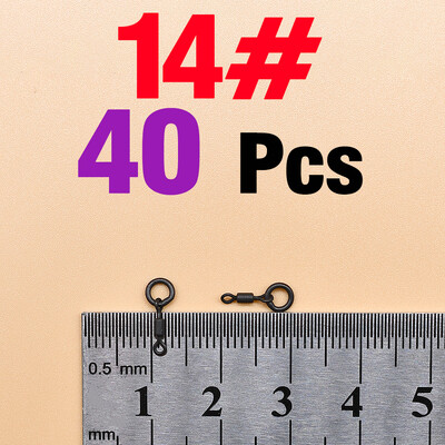 MNFT 40vnt. Greitai keičiamas lankstus žiedas, besisukantis įrenginys terminalo reikmenų karpių žvejybos reikmenys