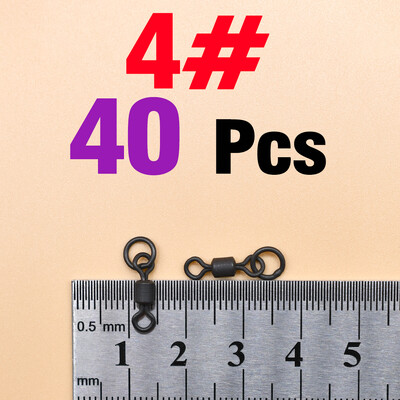 MNFT 40vnt. Greitai keičiamas lankstus žiedas, besisukantis įrenginys terminalo reikmenų karpių žvejybos reikmenys