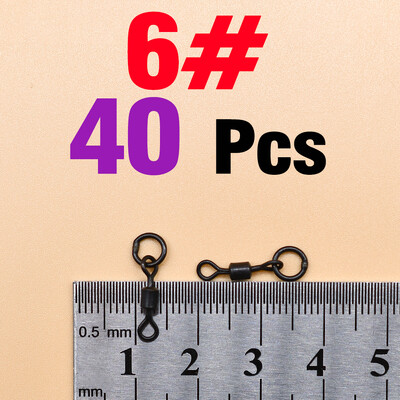 MNFT 40vnt. Greitai keičiamas lankstus žiedas, besisukantis įrenginys terminalo reikmenų karpių žvejybos reikmenys