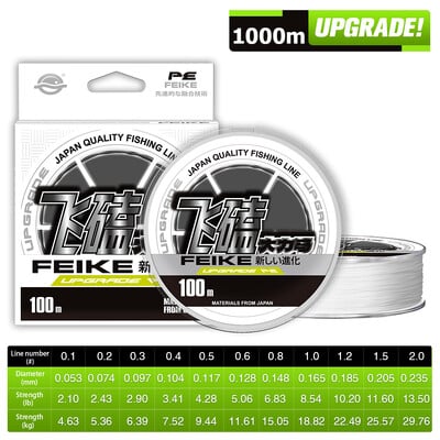 ZUKIBO Ultra Thinner Laser Nano fonott horgászzsinór 1000M 500M 300M 100M Szuperpuha Erős Multifil PE horgászzsinór Ponty