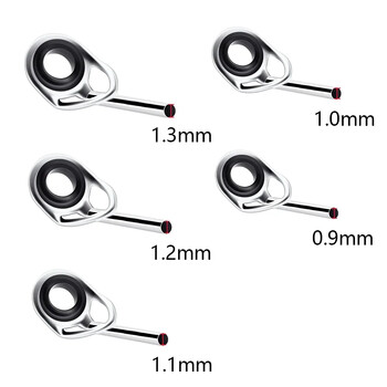 10 pc Fishing Top Rod Guide Ring Line Tip 0,9mm-2,2mm Δαχτυλίδια ματιών από ανοξείδωτο χάλυβα Κιτ πόλων Επισκευή χύτευσης Αντικατάσταση αξεσουάρ