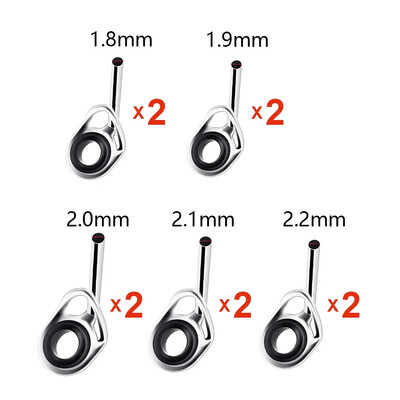 10 vnt Meškerės viršaus kreipiamojo žiedo lyno antgalis, 0,9–2,2 mm nerūdijančio plieno akinių žiedų stulpų rinkinys Remonto liejimo pakeitimo priedai