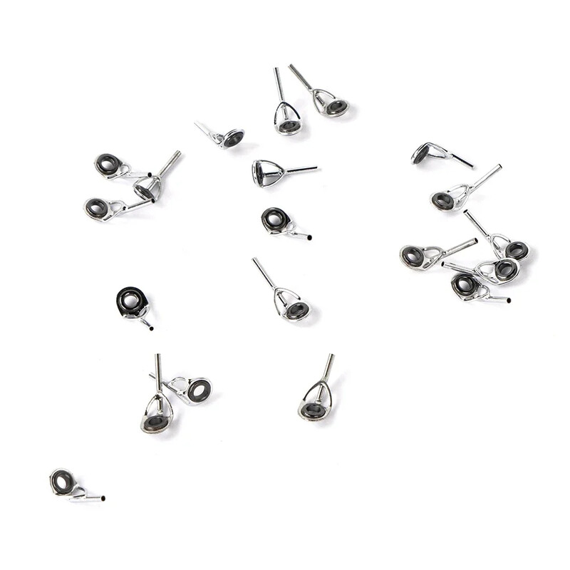 10 vnt Meškerės viršaus kreipiamojo žiedo lyno antgalis, 0,9–2,2 mm nerūdijančio plieno akinių žiedų stulpų rinkinys Remonto liejimo pakeitimo priedai