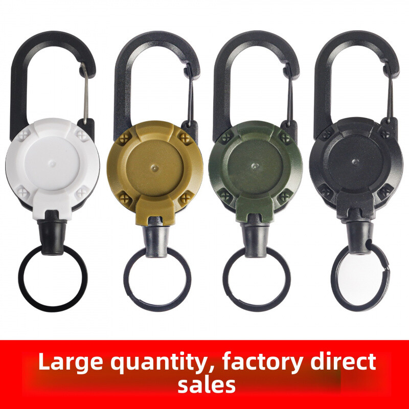 1 db Fishing visszahúzható kulcstartó rozsdamentes rugós könnyen kioldható jelvénytartóval Légy horgászat Zinger visszahúzó szerszámok Tartozékok