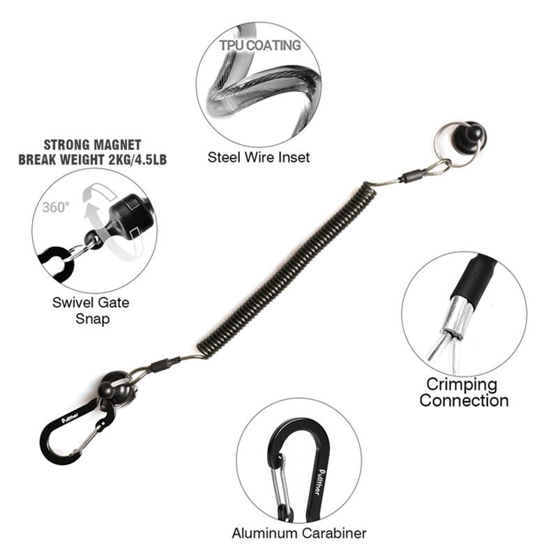 Húzós horgászrugalmas fémdrót Kötél hordozható erős, mágneses csatos szerszámok Horgászfogó Zsinór zsinór Többfunkciós olló