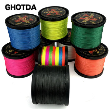 GHOTDA Brand 300M 4Strand Japan Multifilament 100% PE Braided Fishing Line 10LB to 120LB