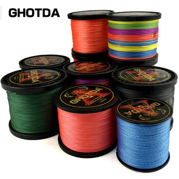 GHOTDA Brand 300M 4 Strand Japan Multifilament 100% PE плетена въдица 10LB до 120LB