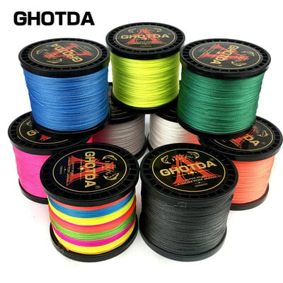 GHOTDA Brand 300M 4Strand Japan Multifilament 100% PE pintas žvejybos valas nuo 10LB iki 120LB