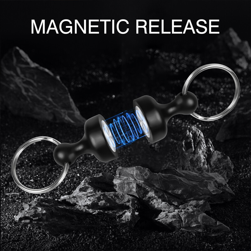 Pullther Hordozható acél elvesztésgátló horgászszerszámok Mágneses kültéri horgászcikkek gyorskioldó erős mágneses hordozható csat