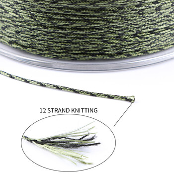 Angryfish 12 нишки D-плитка 100 метра Camo Braided PE въдица Carp Fishing Line Weave Силна издръжливост