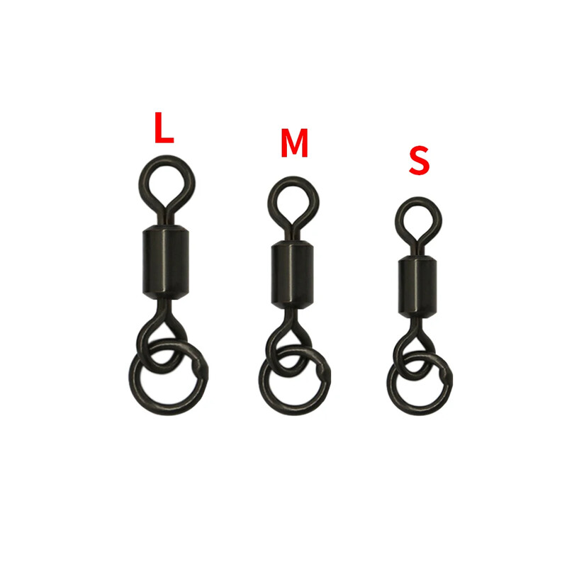 20db Pontyhorgász Micro Hook Ring Forgó Flexi Tartozékok Pontyhorgászáshoz Gördülő forgó gyűrűvel D-Rig Chod Rig Tackle-hez