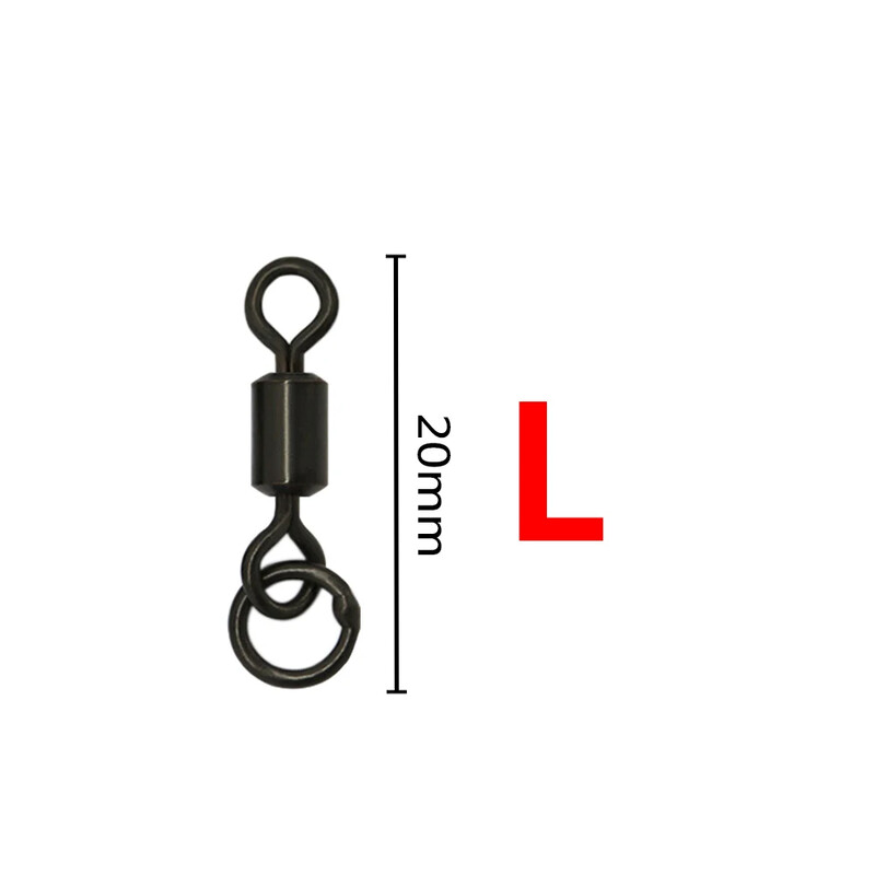 20db Pontyhorgász Micro Hook Ring Forgó Flexi Tartozékok Pontyhorgászáshoz Gördülő forgó gyűrűvel D-Rig Chod Rig Tackle-hez