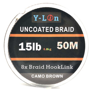 50 m 8 stovas kamufliažinis karpių žvejybos valas Minkštas kabliukas Carp Hooklink nepadengtas pynimo valas plaukams 25 35 LB takelažo valas