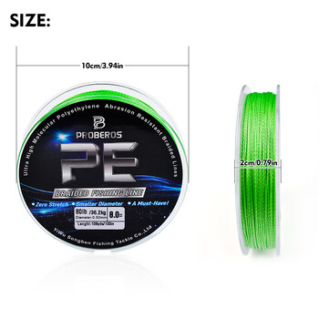 Super Strong Fishing Line -100m/328ft 4-Strand Multifilament PE Anti-abrasion Braided Line,6 χρώματα Διαθέσιμα σε επιλογές 6-80 LB