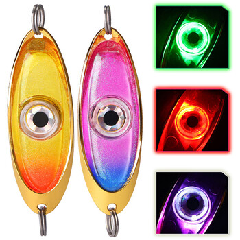 LED Fishing Lure Light Περιστρεφόμενο φως παγίδας ψαρέματος αδιάβροχο υποβρύχιο φως ψαρέματος βαθιάς πτώσης για προσέλκυση ψαριών