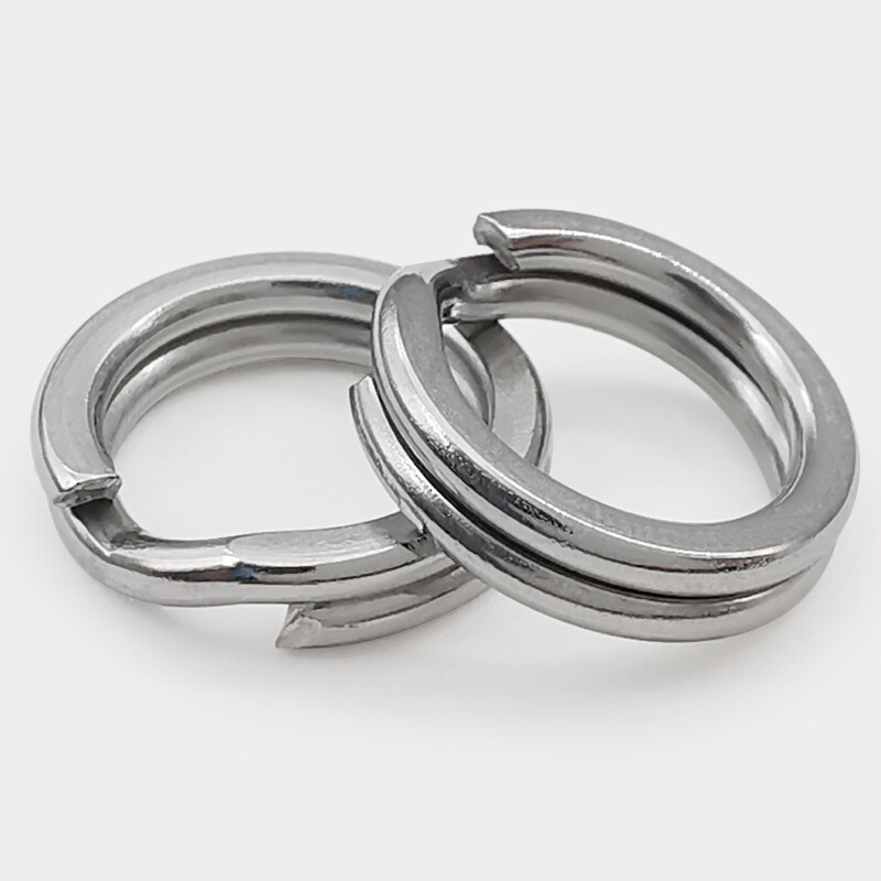 LUREHOLIC Inele despicate din oțel inoxidabil 304 de pescuit forjate de înaltă calitate 80% întărire cerc dublu 20 buc. per sac