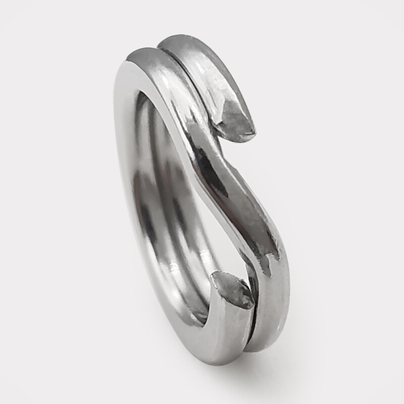 LUREHOLIC Inele despicate din oțel inoxidabil 304 de pescuit forjate de înaltă calitate 80% întărire cerc dublu 20 buc. per sac