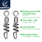 20 DB Forró modell Gördülő forgó csavaros pattintással Golyóscsapágy gördülő Forgó, tömör gyűrűs horgászcsatlakozó horgászhorog