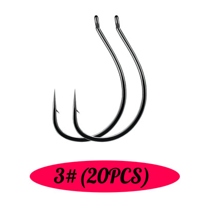 20 vnt./sl. Drop Shot Kabliukas 4# #3 #2 #1 #1/0 #2/0 Nerūdijančio plieno ofsetiniai kabliukai gudrūs kabliukai Crank Worm Fishhook žvejybos priedai