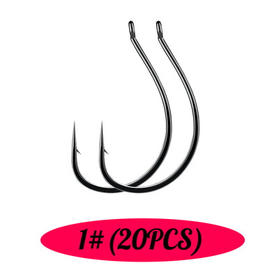 20 vnt./sl. Drop Shot Kabliukas 4# #3 #2 #1 #1/0 #2/0 Nerūdijančio plieno ofsetiniai kabliukai gudrūs kabliukai Crank Worm Fishhook žvejybos priedai