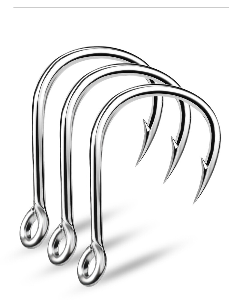 10 buc Dimensiune 1/0-5/0 # cârlig de pescuit cerc, cârlige de pescuit cu ochi, cârlige de pescuit ghimpate, cârlig unic, cârlig de pește, oțel cu conținut ridicat de carbon