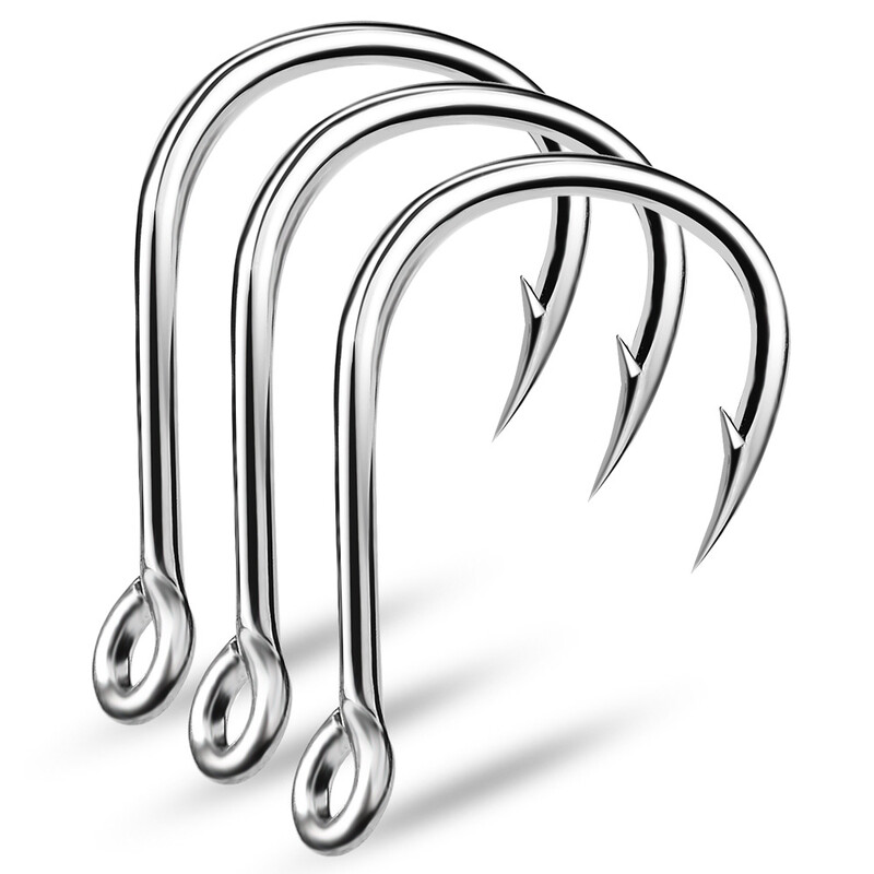 10 buc Dimensiune 1/0-5/0 # cârlig de pescuit cerc, cârlige de pescuit cu ochi, cârlige de pescuit ghimpate, cârlig unic, cârlig de pește, oțel cu conținut ridicat de carbon