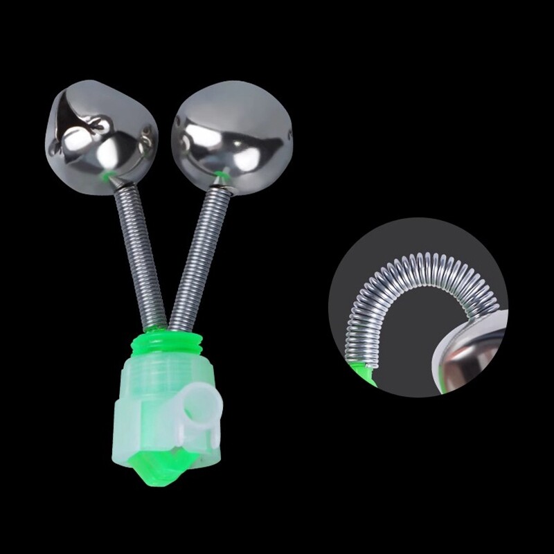 5/10db horgászkapás riasztók horgászbot csengő hegy klip csengő gyűrű zöld ABS horgásztartozék kültéri horgászkapás jelzők