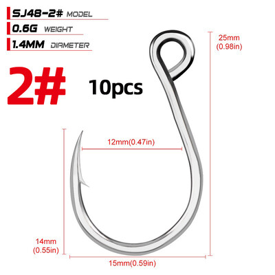 20 vnt., skirtas jūros vandeniui Žvejybos masalo atsarginis kabliukas Viengubas žuvies masalo kabliukas Inline Kabliukas Didelė akis Dydis 1/0 11/0 2 6 Aštrus anglies plienas