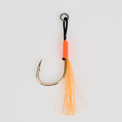 TOLU 10kom Metalne pomoćne udice za džig rep 13-22# s PE linijom od perja, čvrstim prstenom, UV udica za vabljenje za 10-120 g udica za ribolov