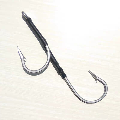1 db rozsdamentes acél horog 1/0-13/0 nagyvad tonhal dupla horgász horgok hajó horgász horog cápa kardhal horog pesca horgászat