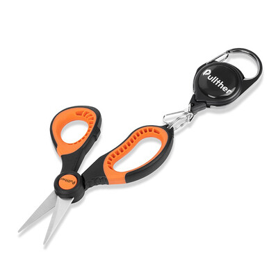 Pullther Horgászat Használat Rozsdamentes acél olló Rögzítő fém kötél Csatlakozás PE horgászzsinór speciális olló Horgászszerszámok