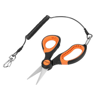 Pullther Horgászat Használat Rozsdamentes acél olló Rögzítő fém kötél Csatlakozás PE horgászzsinór speciális olló Horgászszerszámok