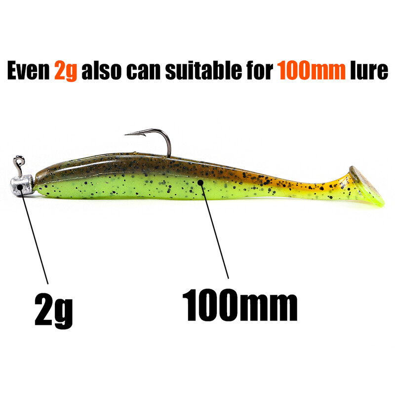 B&U NED kabliukas ant galvos, 2 g-14 g Visų dydžių apvalus rutulinis kabliukas be piktžolių ilgakočio antriniai kabliukai, skirti minkštai sliekų žvejybai