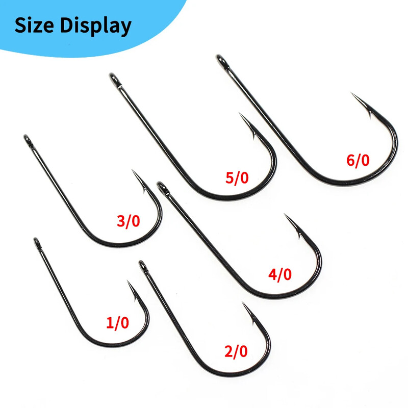 Elllv 1/0 - 8/0 Cârlig Aberdeen cu tijă scurtă și gură largă Cârlig de pescuit cu apă sărată 2X rezistență și decalaj Sabiki Rigs Cârlig pentru zburătoare mare