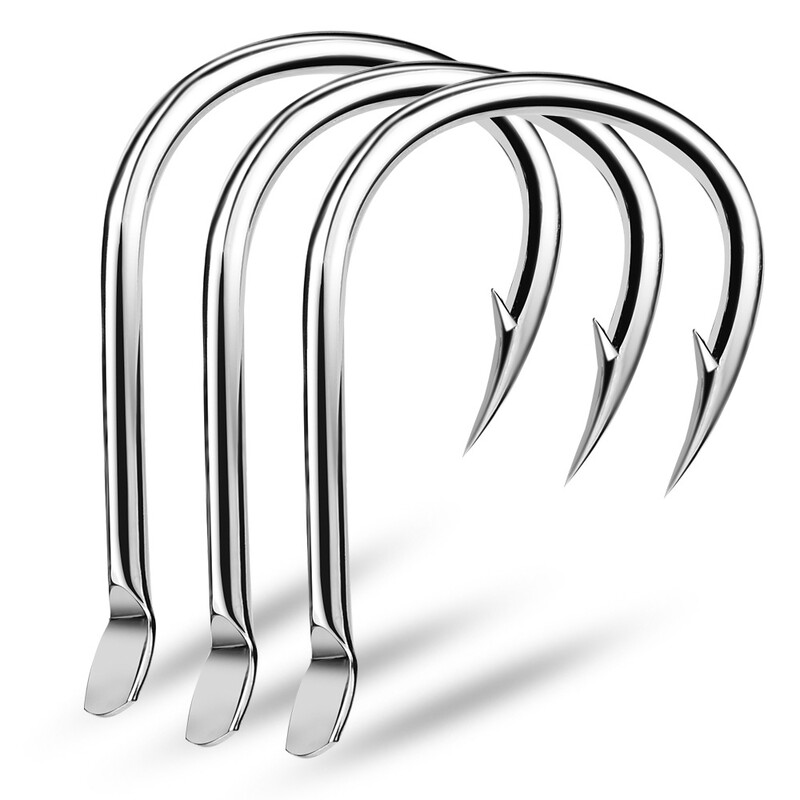 PRO BEROS 10vnt. 1/0-5/0# spygliuoti dideli žvejybos kabliukai karpiai, vienas kabliukas, žuvies priedai, anglinis plienas, jūrinis kabliukas