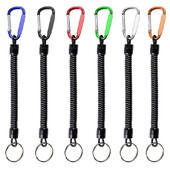 Ištraukiama žvejyba su nepaklystančiu rankiniu lynu Teleskopinė spyruoklė su karabine Žvejybos lyno laikymo virvė Žvejybos įrankiai