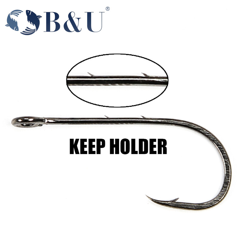 B&U 20 vnt. didelių akių žiedinė spygliuoklė Žvejybos kabliukas Anglinis plienas Vienviečiai kabliukai, reikmenys sliekiniams kabliukai Žvejybos minkšti sliekiniai kabliukai iš anglies plieno