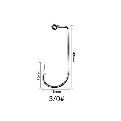 50 buc cârlig din oțel cu conținut ridicat de carbon, negru, 90 de grade, Aberdeen, jig offset, legarea muștelor, cârlige de pescuit cu sârmă puternică, accesorii pentru oceanul de mare