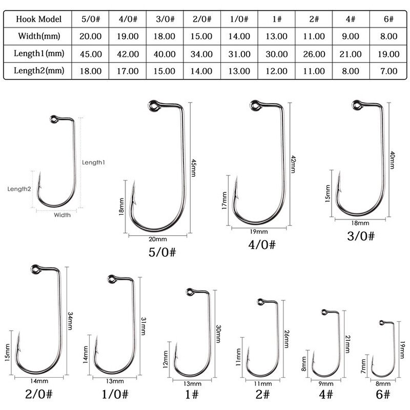 50 buc cârlig din oțel cu conținut ridicat de carbon, negru, 90 de grade, Aberdeen, jig offset, legarea muștelor, cârlige de pescuit cu sârmă puternică, accesorii pentru oceanul de mare