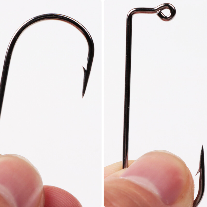 50 buc cârlig din oțel cu conținut ridicat de carbon, negru, 90 de grade, Aberdeen, jig offset, legarea muștelor, cârlige de pescuit cu sârmă puternică, accesorii pentru oceanul de mare