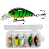 Crank Bait Naluca de pescuit Piese de naluca Glide Bait Swimbait Rock Crank Seturi de momeală 5 buc/set 4,5 cm/3,8 g