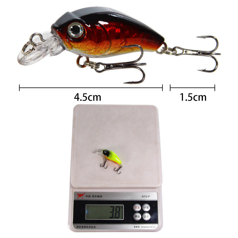 Crank Bait Naluca de pescuit Piese de naluca Glide Bait Swimbait Rock Crank Seturi de momeală 5 buc/set 4,5 cm/3,8 g