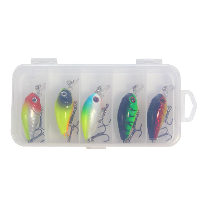 Crank Bait Naluca de pescuit Piese de naluca Glide Bait Swimbait Rock Crank Seturi de momeală 5 buc/set 4,5 cm/3,8 g