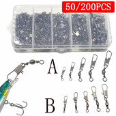 50/200 db horgászcsatlakozó és kis horgász kiegészítők