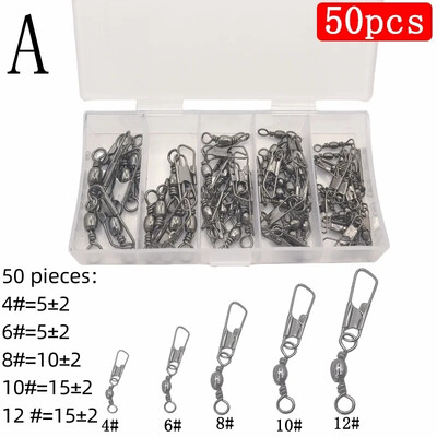 50/200 db horgászcsatlakozó és kis horgász kiegészítők