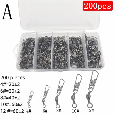 50/200 db horgászcsatlakozó és kis horgász kiegészítők