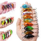 Crankbaits Set Jauktas krāsas Bait Fishing Lure Lot Minnow Vobleris Bass Swimbait Sea Swim Hard Lures Grimšanas piederumi pesca