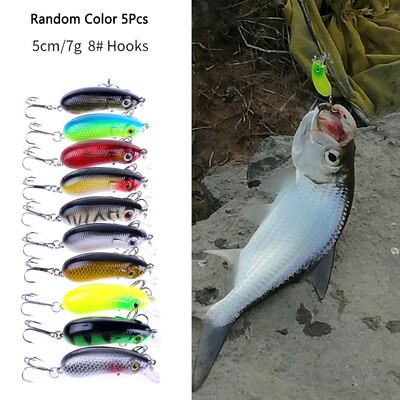 Crankbaits Set Jauktas krāsas Bait Fishing Lure Lot Minnow Vobleris Bass Swimbait Sea Swim Hard Lures Grimšanas piederumi pesca