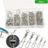 50 darabos nagysebességű gyűrűs csatlakozók horgászkiegészítők